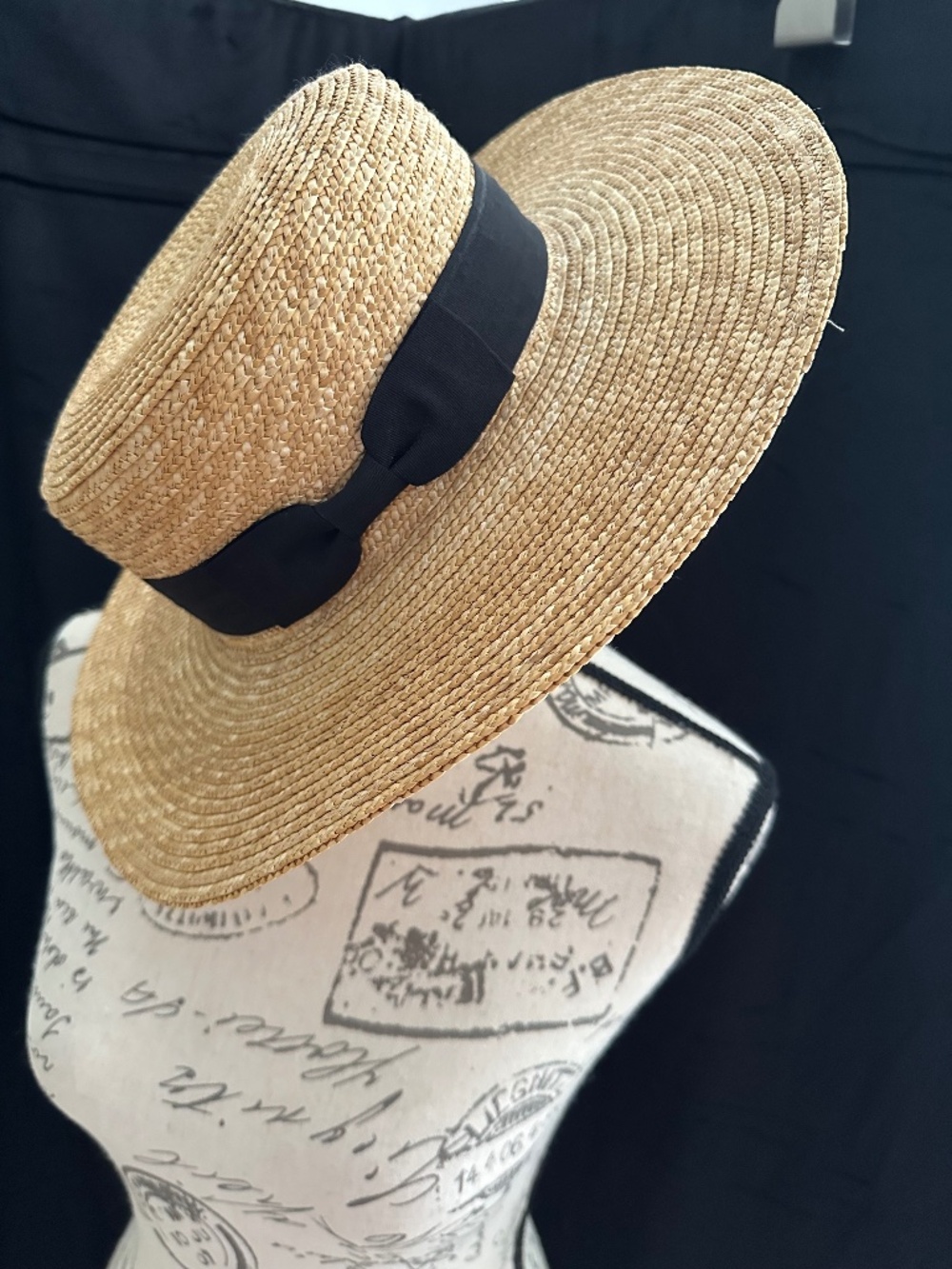 Macchia Di Ruggine woman’s straw boaters hat